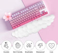 JIKIOU Leather Cloud Keyboard Wrist Rest Memory Foam Support with Non-Slip PU Base for Gaming & Office Zevon