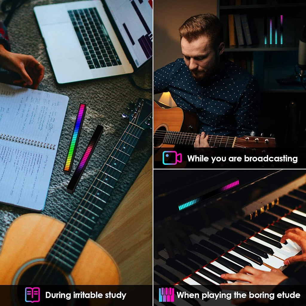 Soulpunk Voice-Activated RGB Sound Control Music Rhythm Light Bars with App Control 4-Pack Zevon