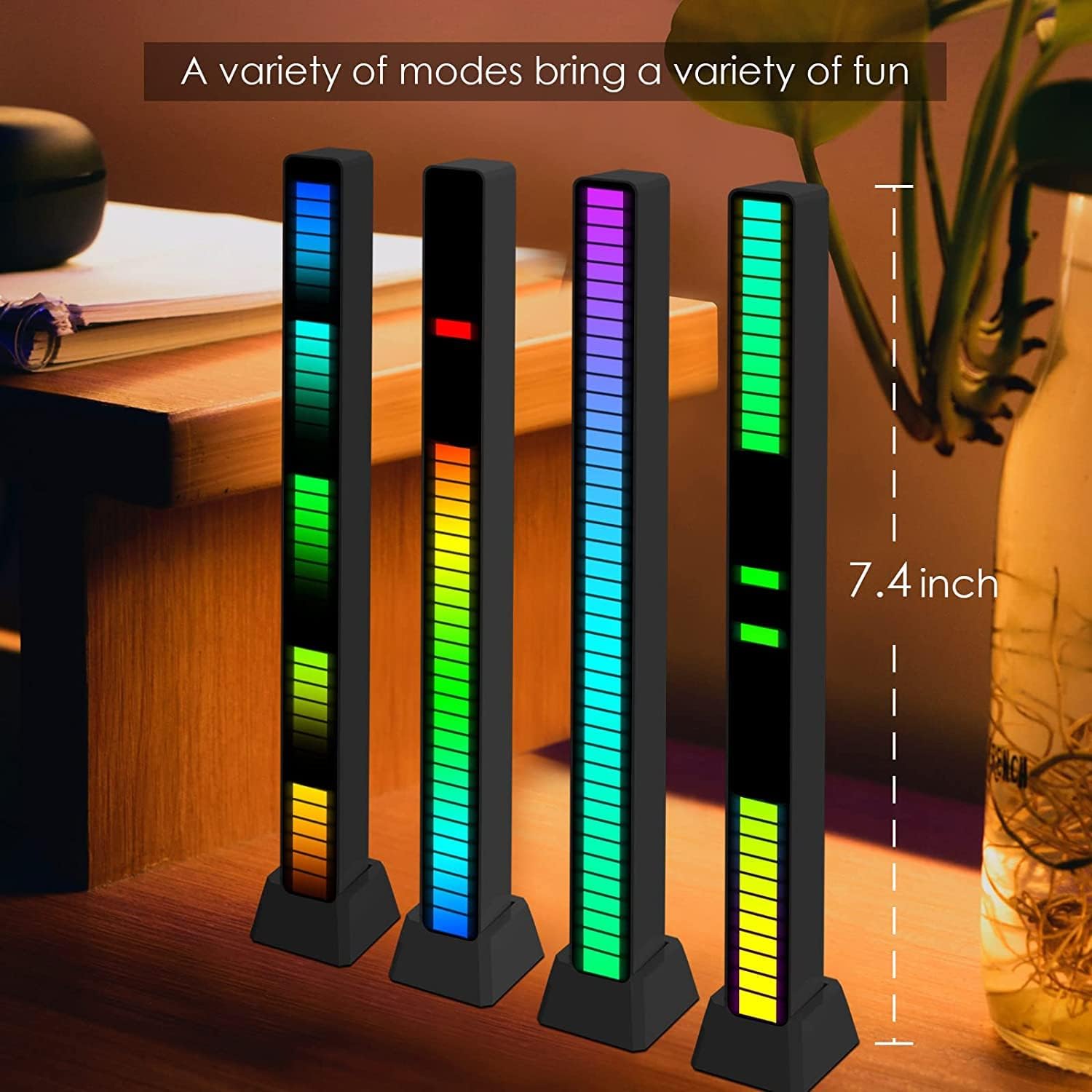 Soulpunk Voice-Activated RGB Sound Control Music Rhythm Light Bars with App Control 4-Pack Zevon