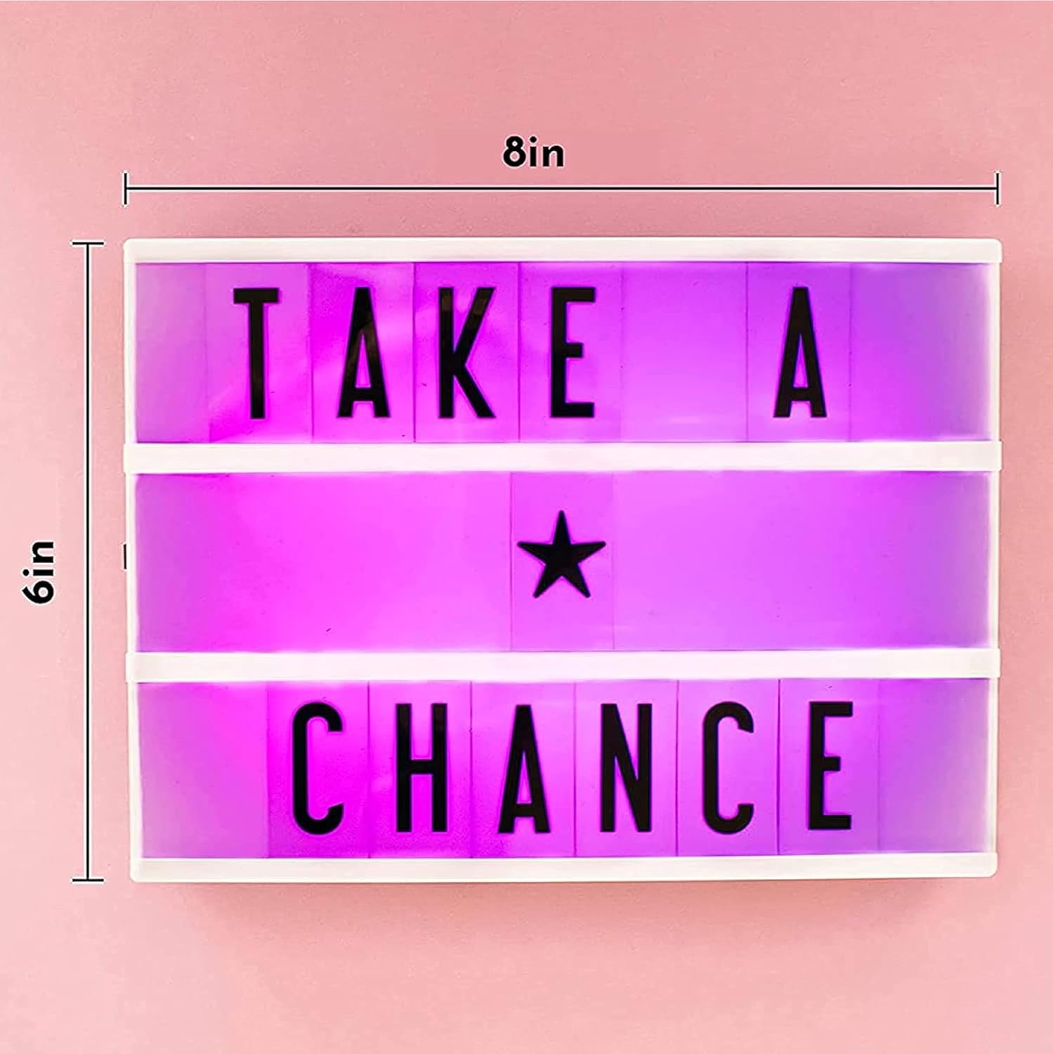 My Cinema Lightbox RGB Color Changing Marquee Sign with 100 LED Letters & Numbers 7.8"x5.9" Zevon